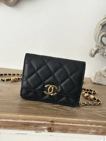 66007 25c Chain Beaded Flap Pouch Women s Crossbody Bag Replica Chanel womens bags