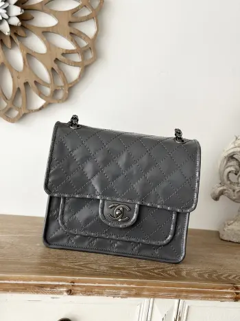 2225 Vintage Resin Leather Flap Dumpling Bag Women s Crossbody Bag Replica Chanel womens bags
