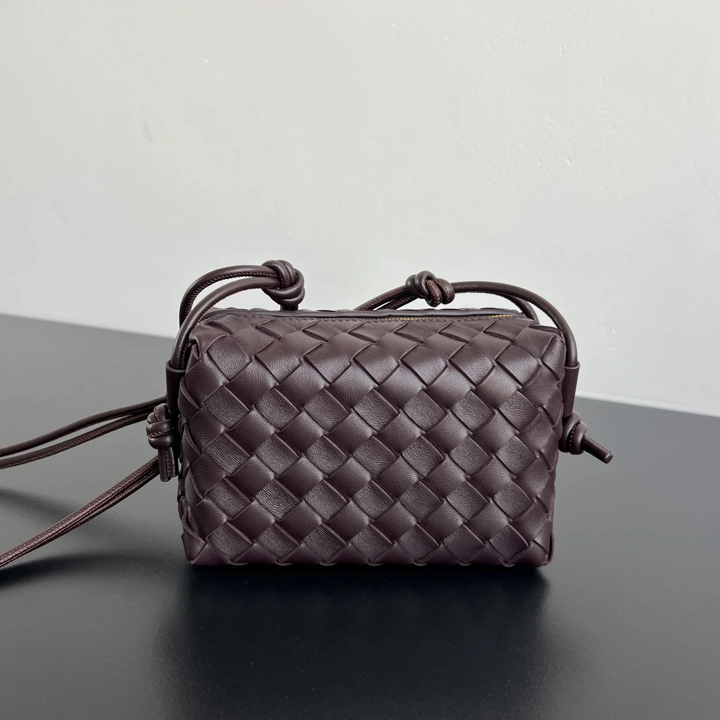 Bottega Veneta 723547 New Woven Camera Crossbody Bag