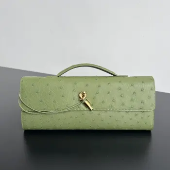 New Andiamo clutch in ostrich leather Replica Bottega Veneta clutches