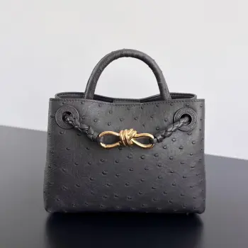 805232 New Ostrich Andiamo Women s Top Handle Shoulder Bag Replica Bottega Veneta womens bags
