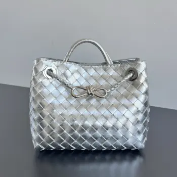 743568 Andiamo Woven Handbag Women s Tote Shoulder Bag Replica Bottega Veneta womens bags