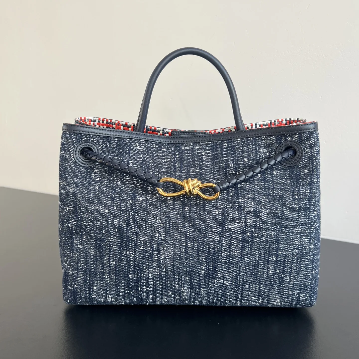 Bottega Veneta 836381 New Andiamo Denim Women s Tote Bag Bottega Veneta 836381 New Andiamo Denim Women s Tote Bag