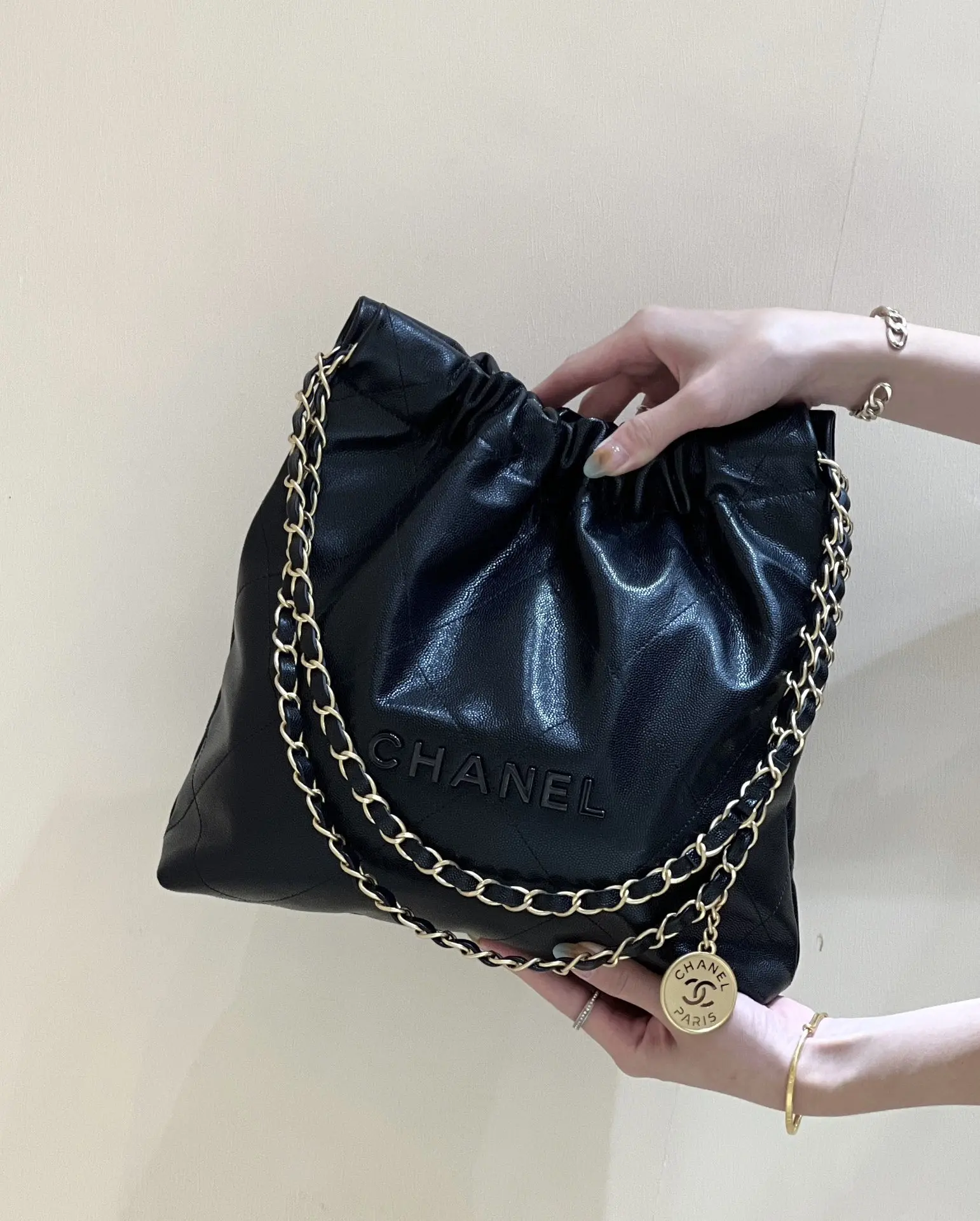Chanel AS3260 23K 22BAG Small Trash Bag Women s Crossbody Bag