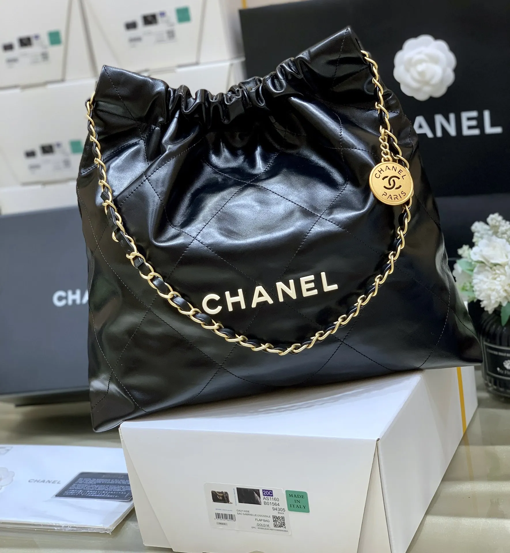 Chanel AS3261 2022cc 22BAG Medium Trash Bag Women s Crossbody Bag
