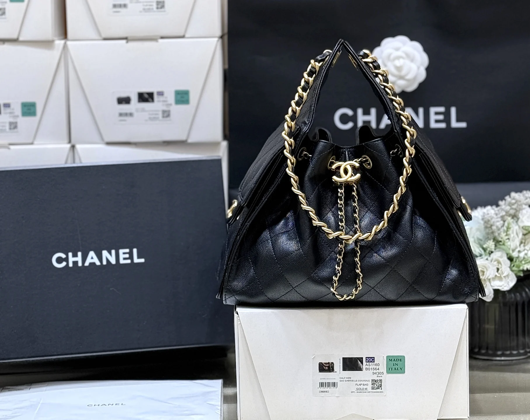 Chanel AS5293 25C Popular Hobo Underarm Bag Women s Shoulder Backpack Chanel AS5293 25C Popular Hobo Underarm Bag Women s Shoulder Backpack
