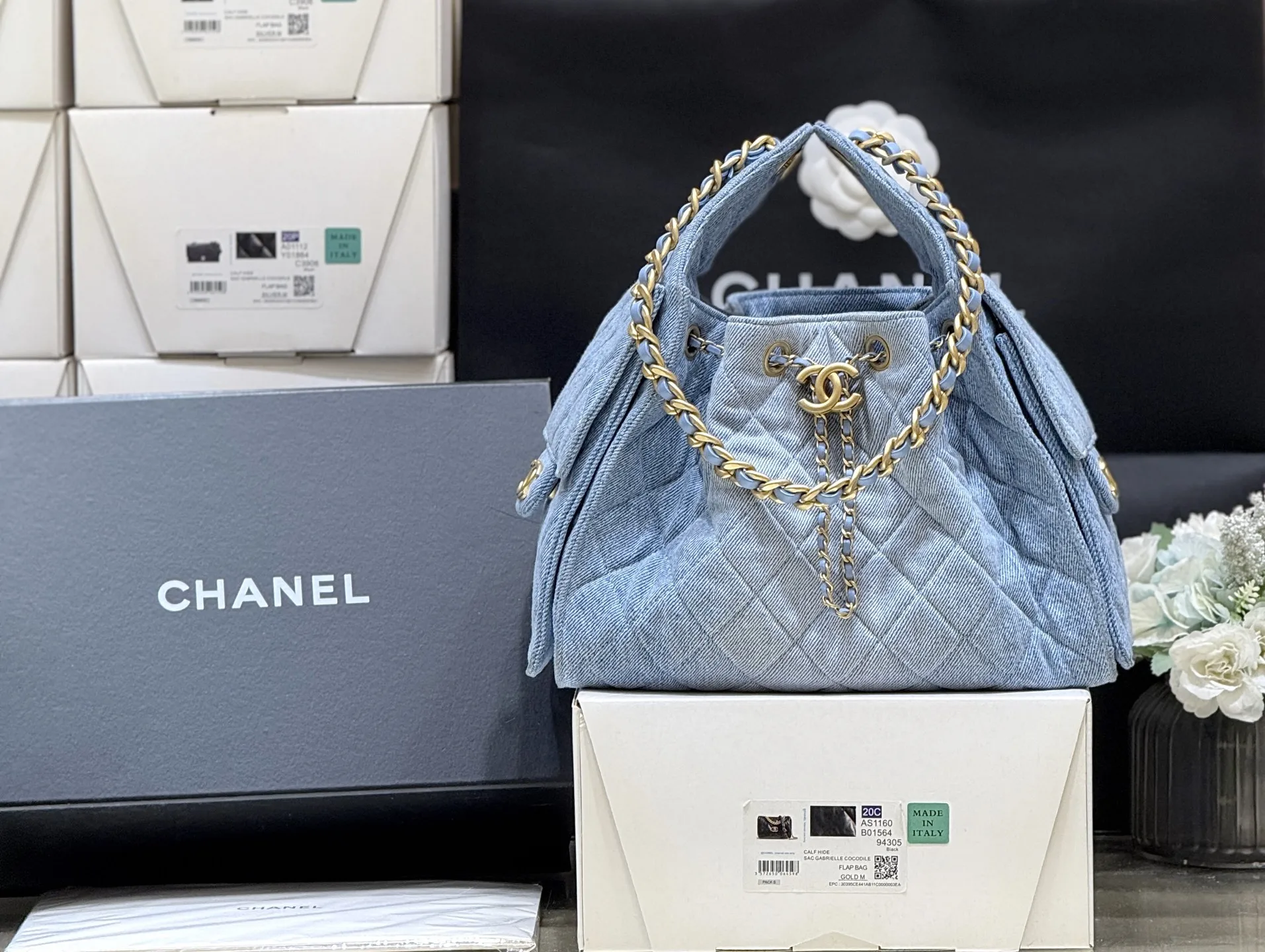 Chanel AS5293 25C Popular Hobo Underarm Bag Women s Shoulder Backpack Chanel AS5293 25C Popular Hobo Underarm Bag Women s Shoulder Backpack