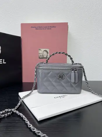 AP3593 Ladies  Top Handle Crossbody Bag with Rhinestone Handle Replica Chanel womens bags