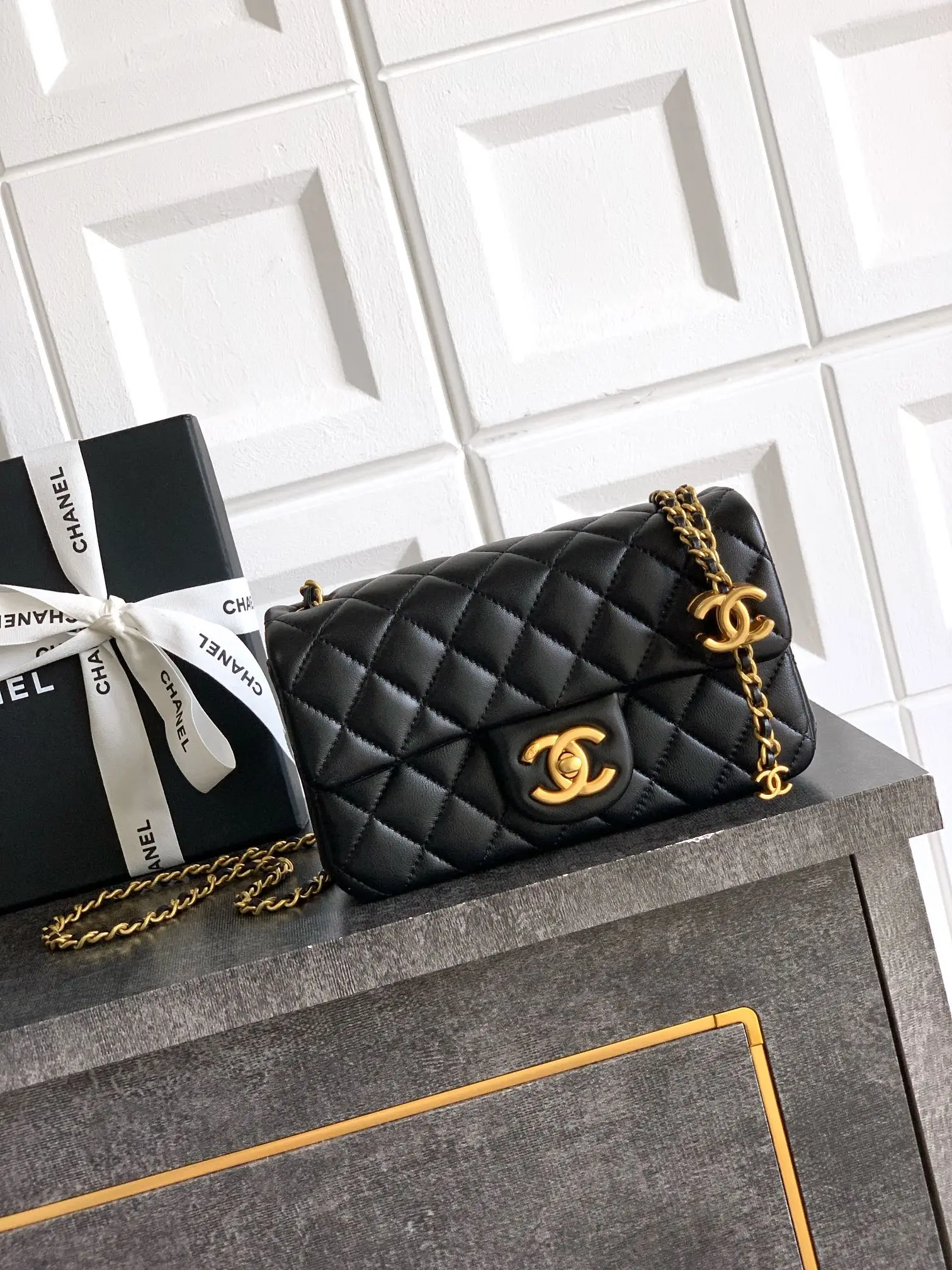 Chanel 25B CF Double C Adjustable Buckle Square Vanity Case Women s Crossbody Bag Chanel 25B CF Double C Adjustable Buckle Square Vanity Case Women s Crossbody Bag