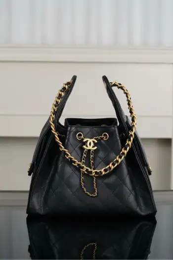 25s Small Hobo Drawstring Bucket Bag Women s Shoulder Backpack Replica Chanel womens bags