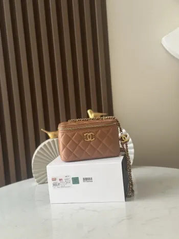 66071 25B Classic Double C Buckle Cosmetic Bag Women s Crossbody Bag Replica Chanel womens bags