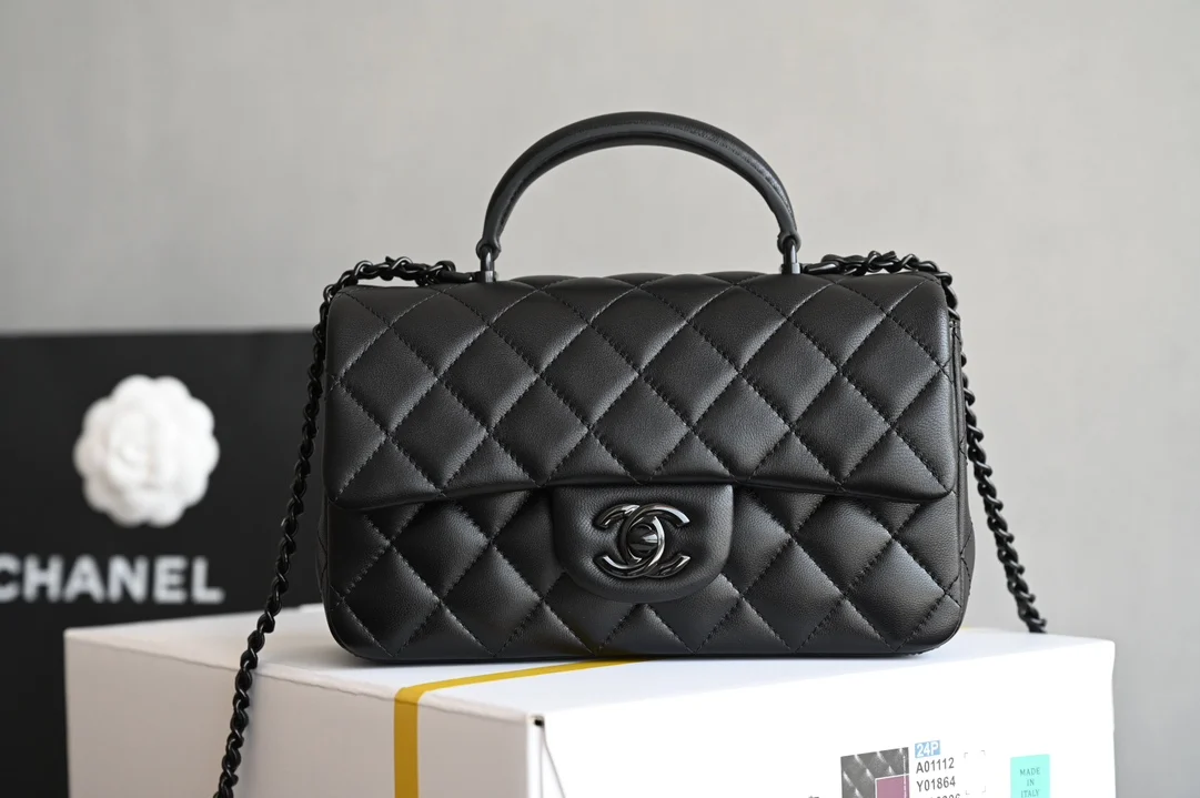 Chanel 2431 25P CF Mini Top Handle Flap Bag Crossbody Bag