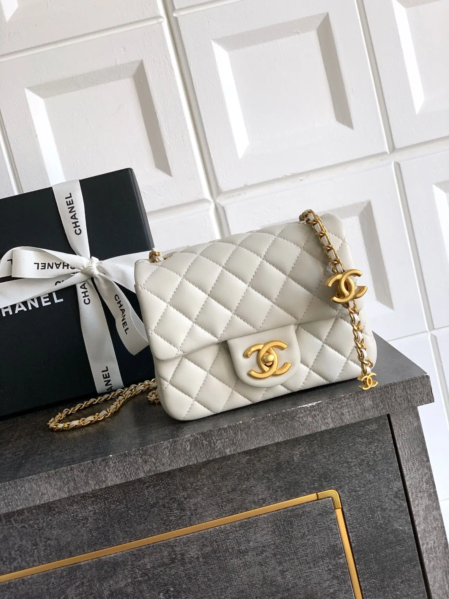 Chanel 25B CF Double C Adjustable Buckle Square Vanity 18cm Women s Crossbody Bag