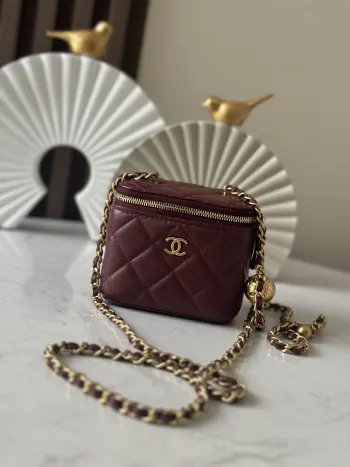 66014 Mini Classic Chain Box Handbag Cosmetic Bag Crossbody Bag Replica Chanel womens bags