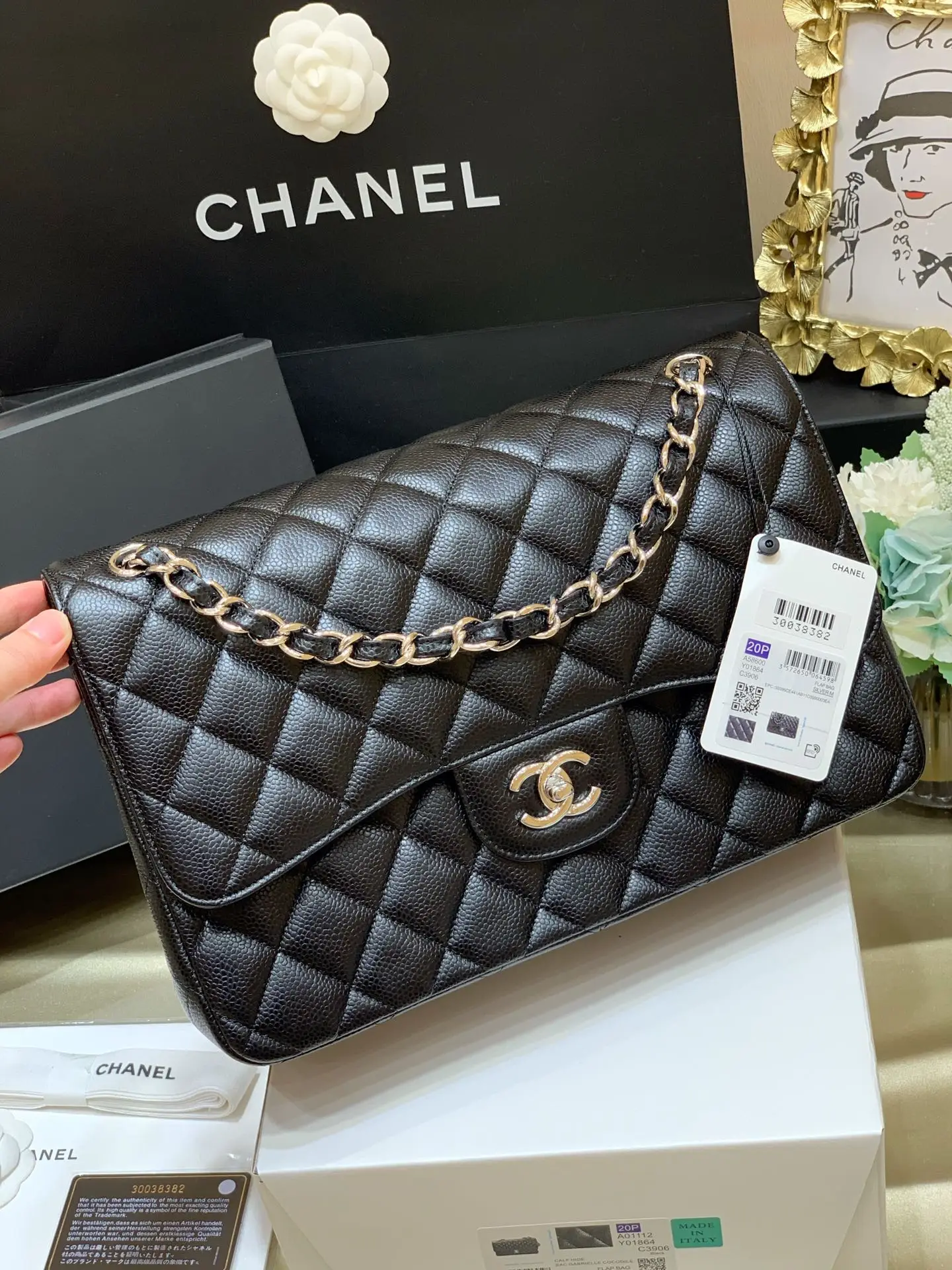 Chanel CF30 Classic Flap Bag Jumbo Size Crossbody Bag