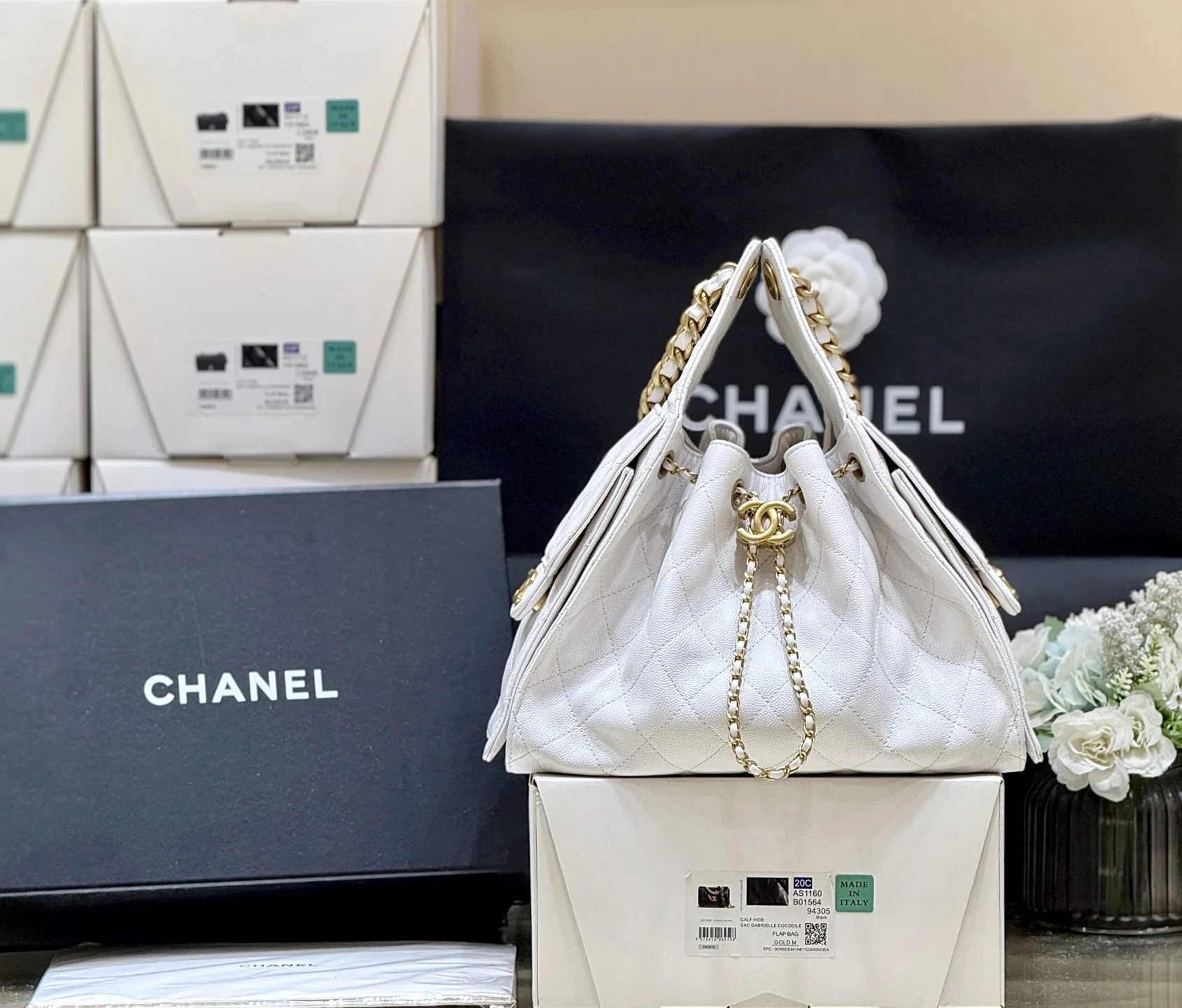 Chanel AS5293 25C Popular Hobo Underarm Bag Women s Shoulder Backpack Chanel AS5293 25C Popular Hobo Underarm Bag Women s Shoulder Backpack