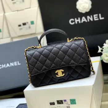 AS2431 CF Mini Handle 23K Women s Top Handle Flap Bag Replica Chanel womens bags