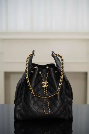 25s hobo bag drawstring bucket bag women s shoulder backpack Replica Chanel womens bags