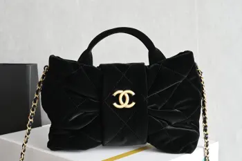 5849 25k Velvet Bow Handbag Crossbody Bag Replica Chanel womens bags