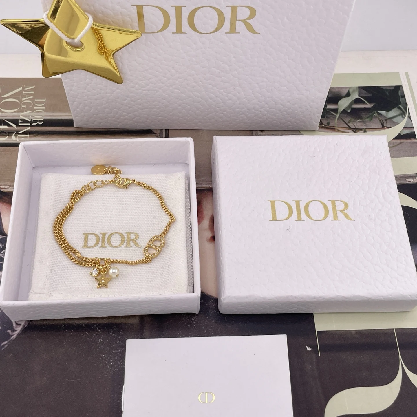 Dior Petite Halo Diamond Beaded Bracelet