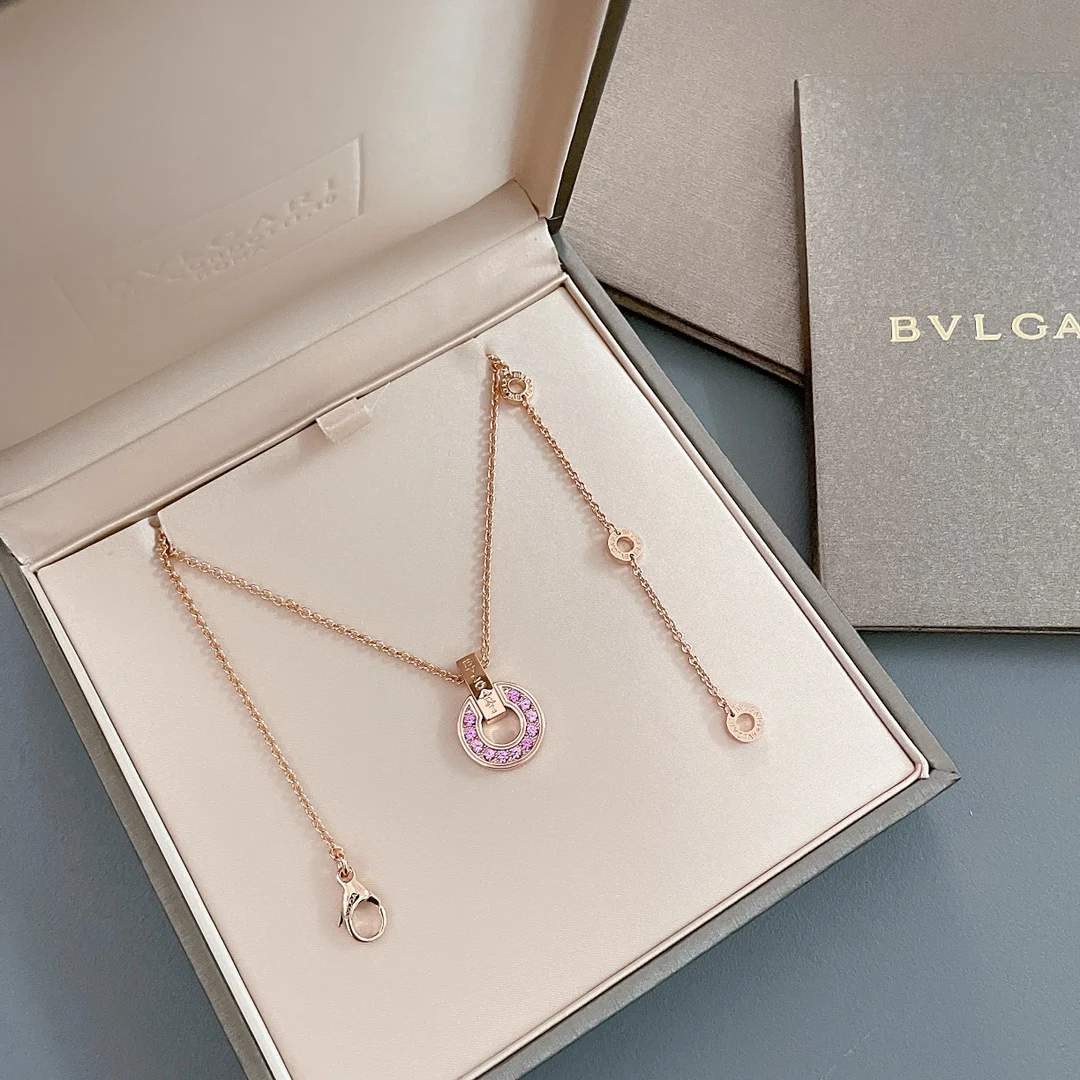 Bvlgari Bao Limited Edition Red Diamond Coin Necklace