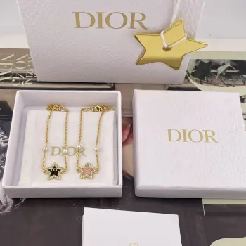 Diamond-studded star bracelet, pink and blue Replica Dior Bracelets and Bangles