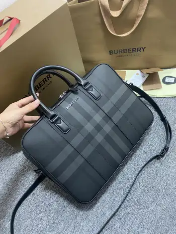 7721 Plaid Briefcase Men s Handbag Messenger Bag Replica Burberry mens bags
