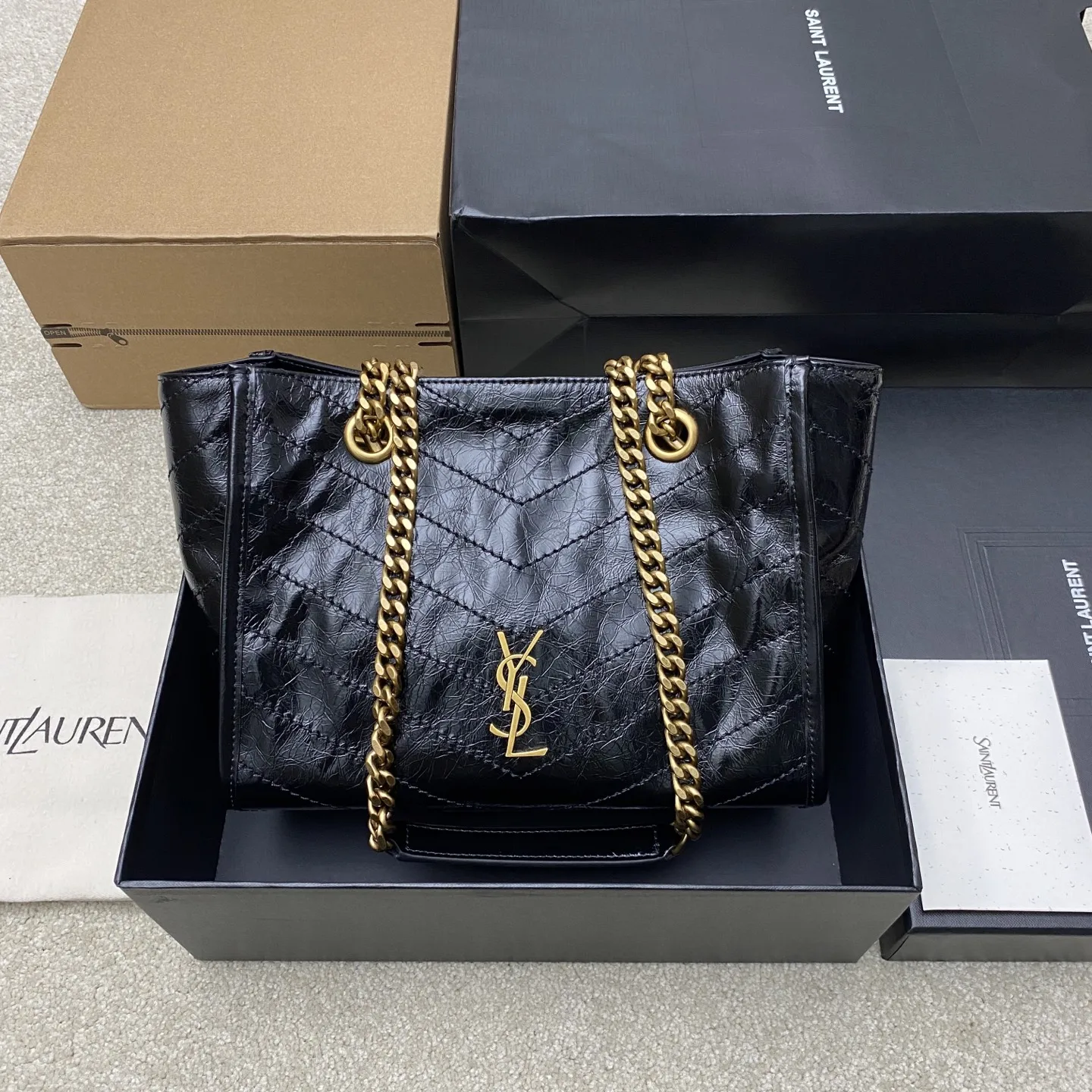 SAINT LAURENT 872680 Niki Baby Shopping Bag Women s Shoulder Bag