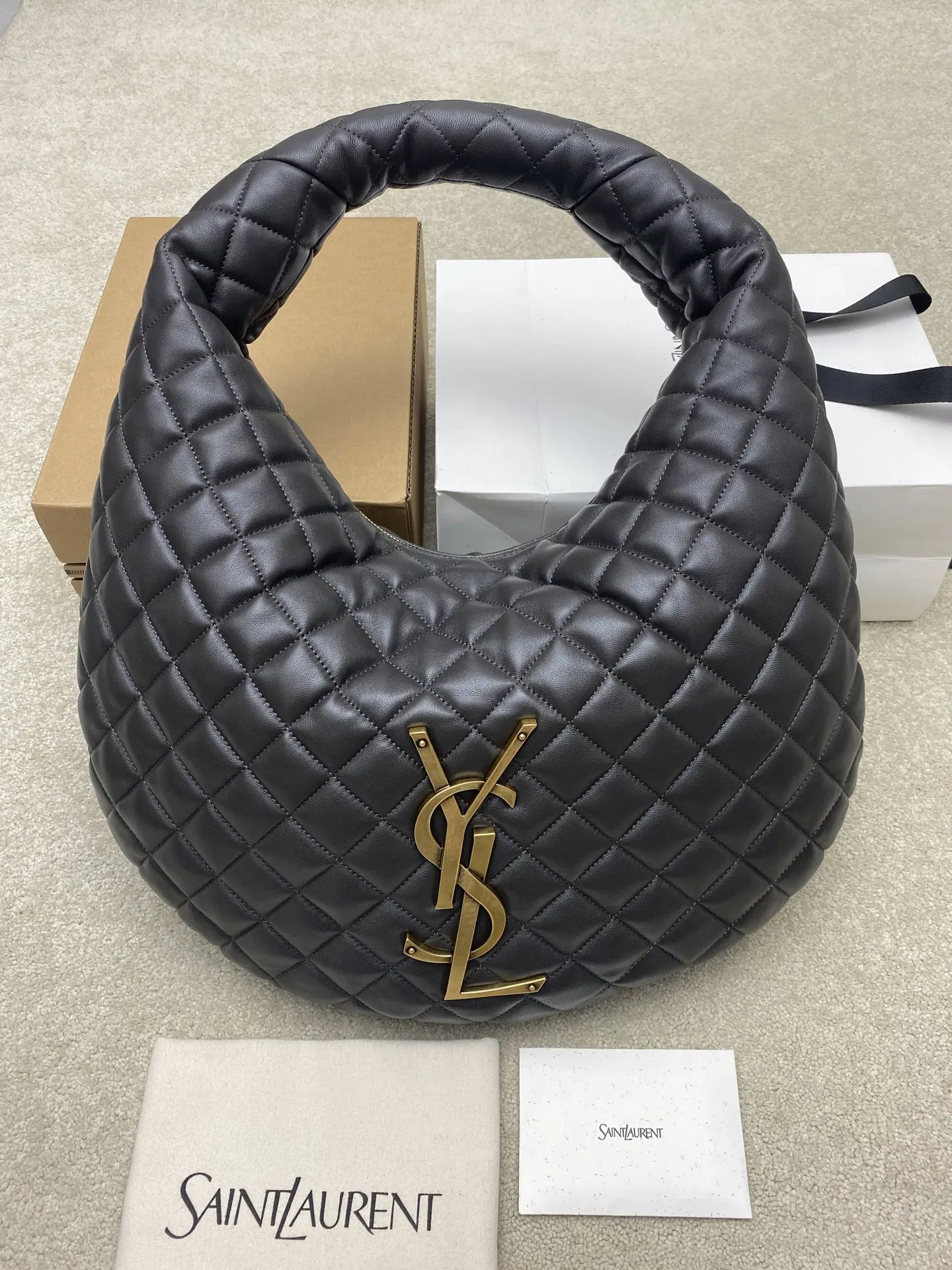 SAINT LAURENT 858160 ICARE baby Nappa Leather Handbag Tote Bag