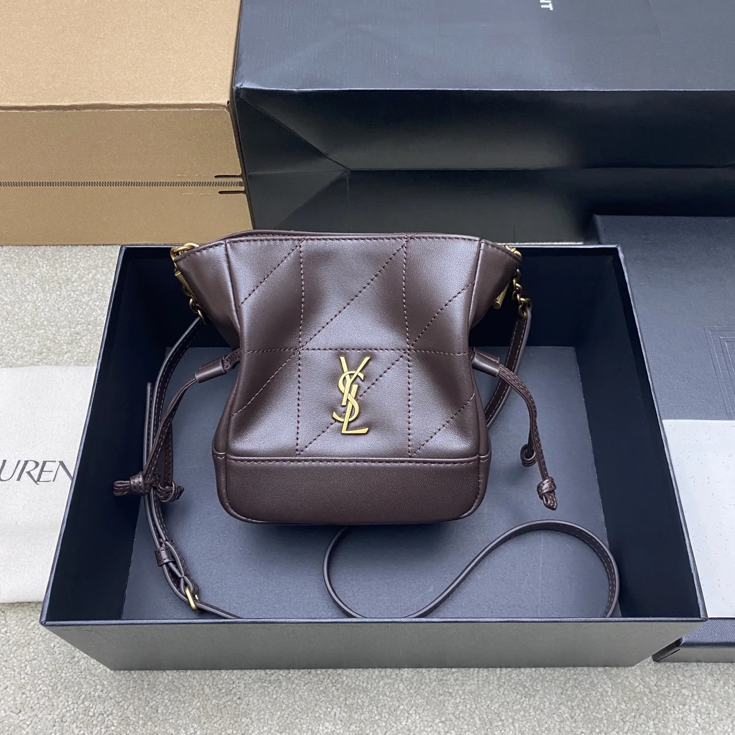 SAINT LAURENT 859174 Lucky Bag Mini Size Mini Tote Bag