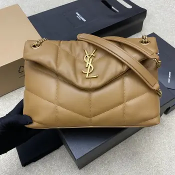 577476 LOULOU UFFER Medium 29CM Quilted Lambskin Shoulder Bag Replica SAINT LAURENT womens bags