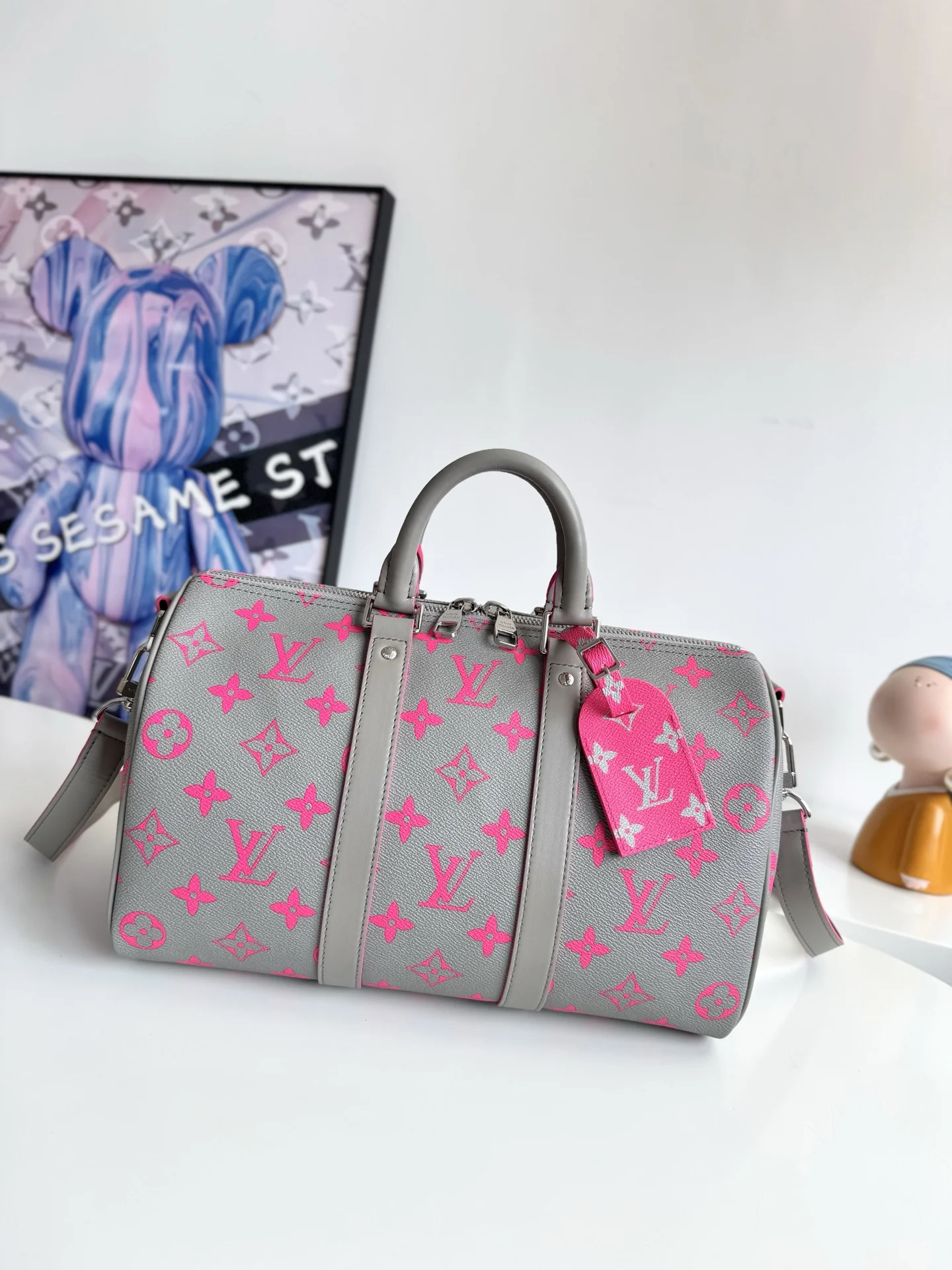 Louis Vuitton Overseas original M15023 medium Keepall Bandouliere 35 handbag crossbody travel bag