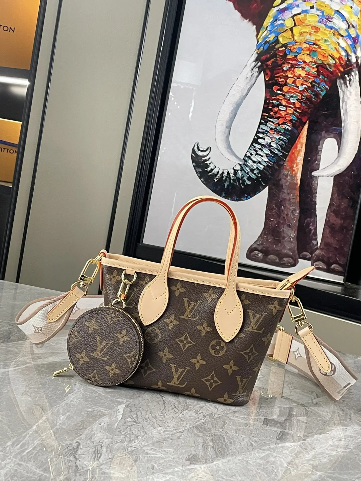 Louis Vuitton Overseas Original M46705 Neverfull Mini Handheld Crossbody Bag