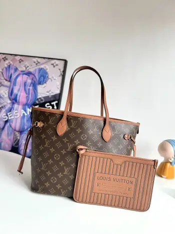 Overseas Original M12061 Neverfull Inside Out Medium Handbag Shoulder Backpack Replica Louis Vuitton womens bags