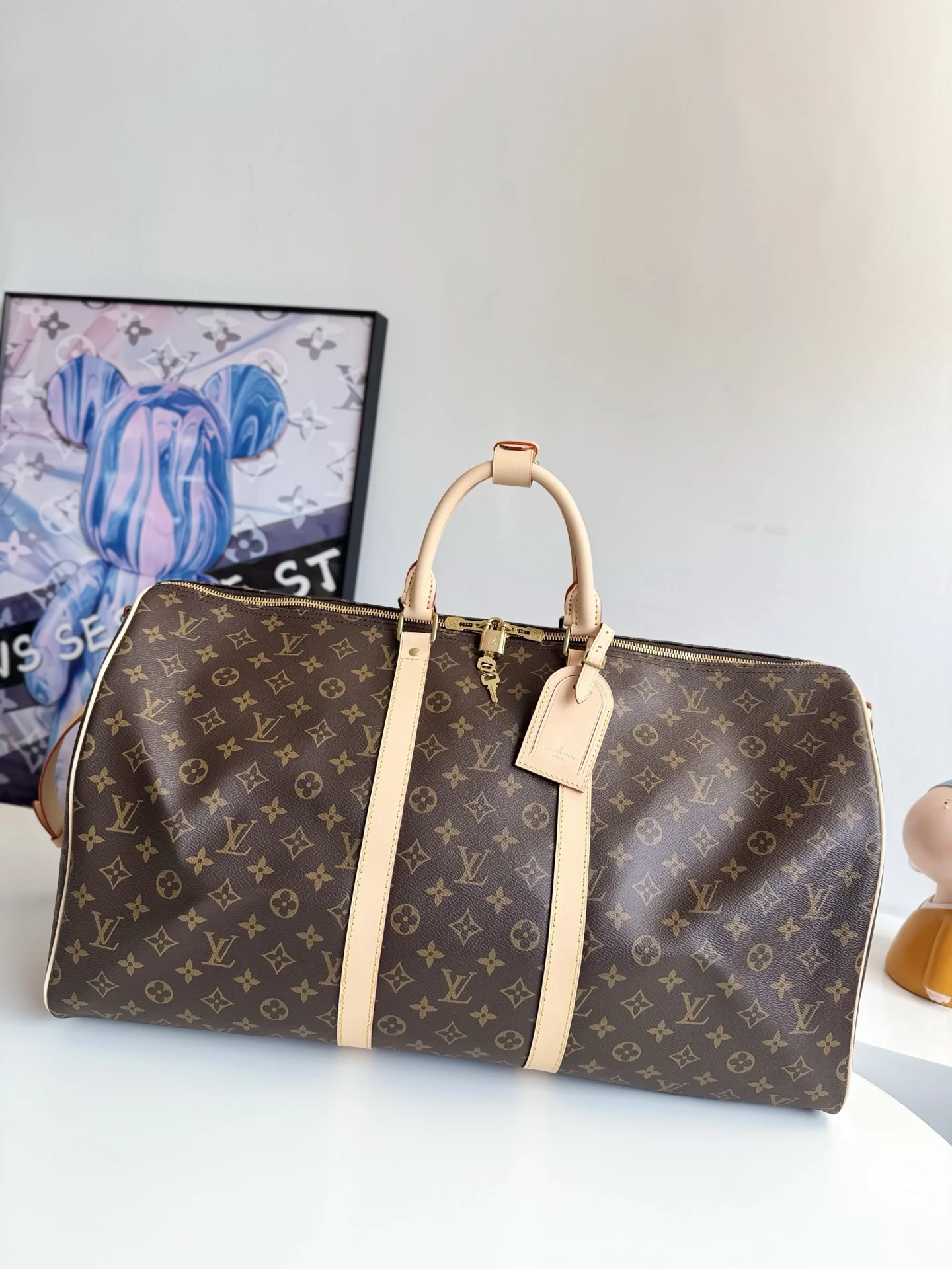 Louis Vuitton Overseas Original M41414 Keepall 55 Travel Bag Louis Vuitton Overseas Original M41414 Keepall 55 Travel Bag