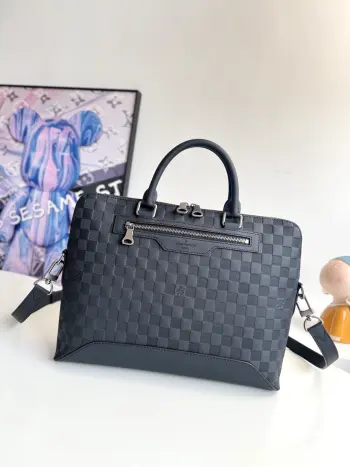 Overseas Original N41019 Damier Infini Briefcase Tote Bag Replica Louis Vuitton mens bags