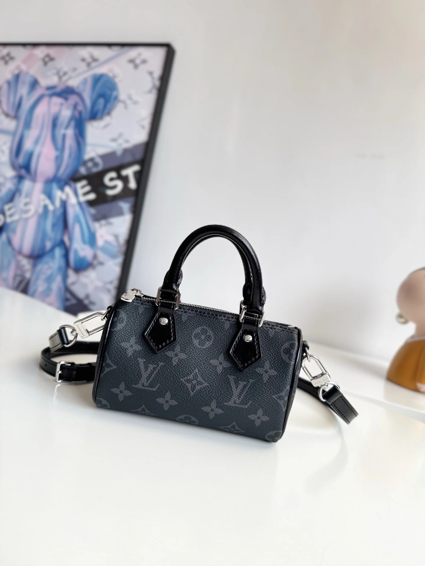 Louis Vuitton Overseas Original M26573 Nano Speedy Handbag Tote Crossbody Bag