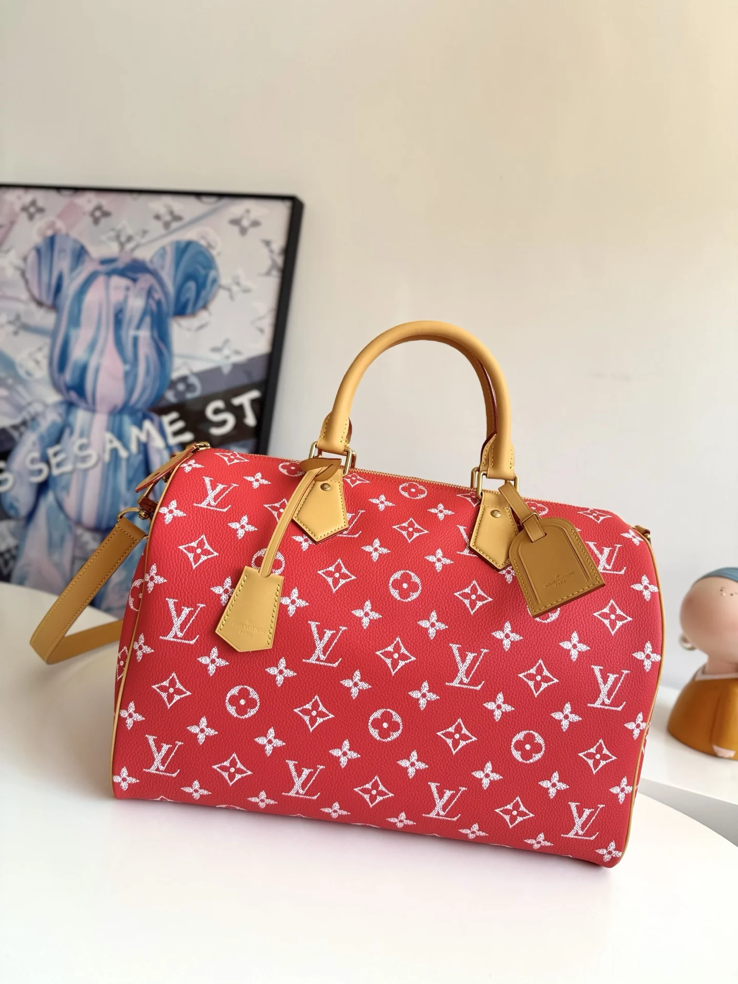 Louis Vuitton Overseas Original M24420 Speedy P9 Bandouliere 40 Monogram Leather Handbag Travel Bag