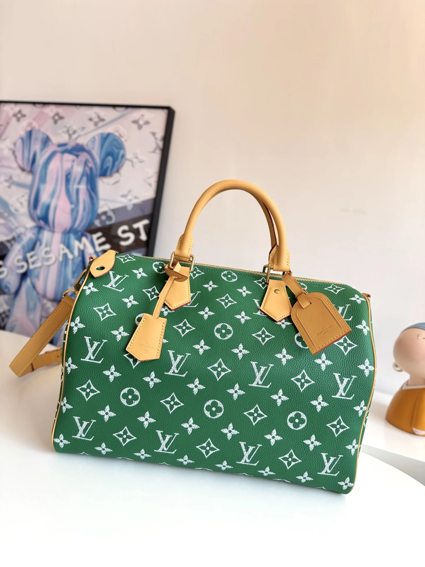 Louis Vuitton Overseas Original M24417 Speedy P9 Bandouliere 40 Monogram Leather Travel Bag