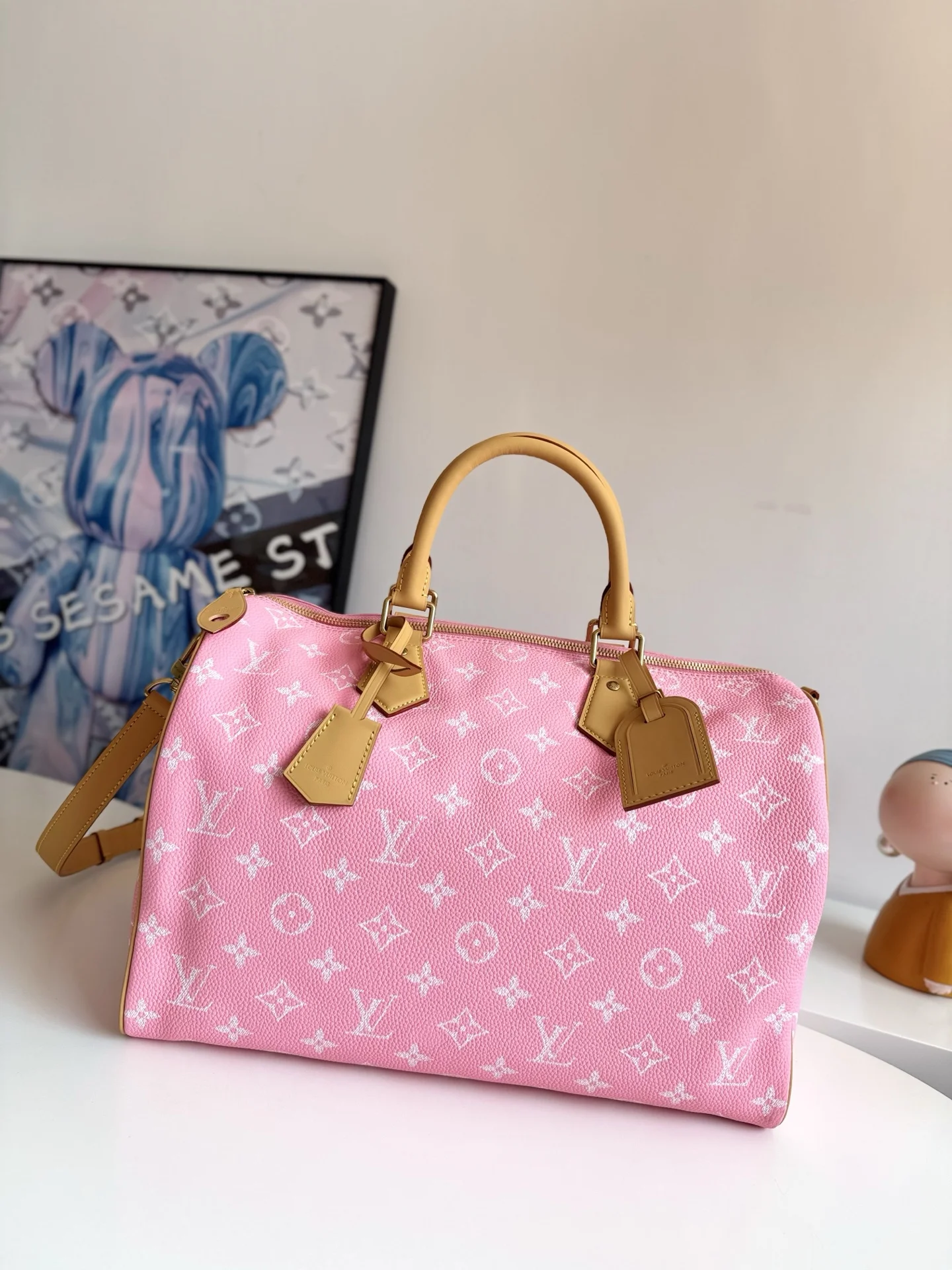 Louis Vuitton Overseas Original M13918 Speedy P9 Bandouliere 40 Monogram Leather Travel Bag