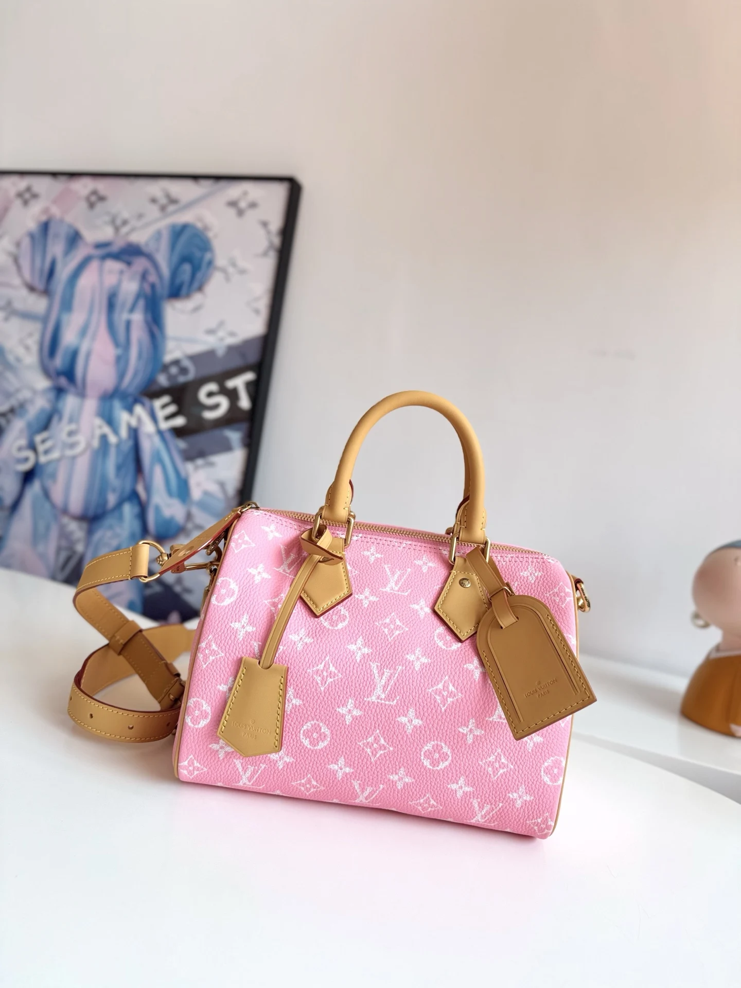 Louis Vuitton Overseas Original M13911 Speedy P9 Bandouliere 25 Monogram Handheld Crossbody Bag