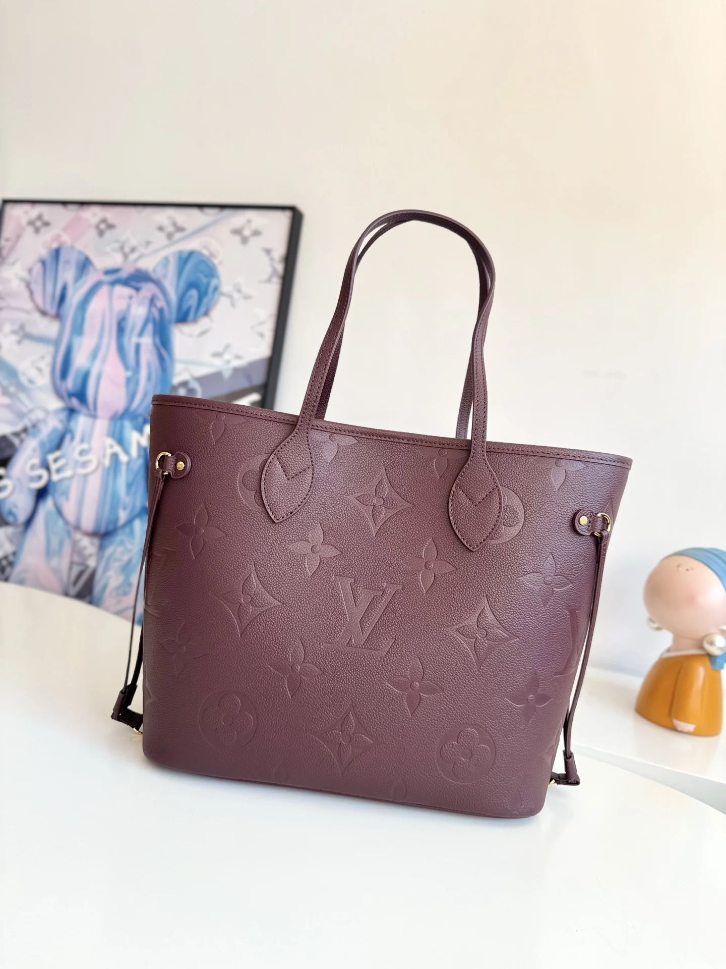 LV 海外原单M45686 Neverfull 中号手袋 单肩背包