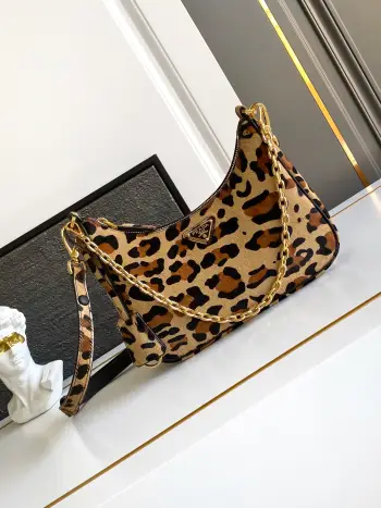 1BC204 Leopard Hobo Arque Handbag Crossbody Bag Replica Prada womens bags