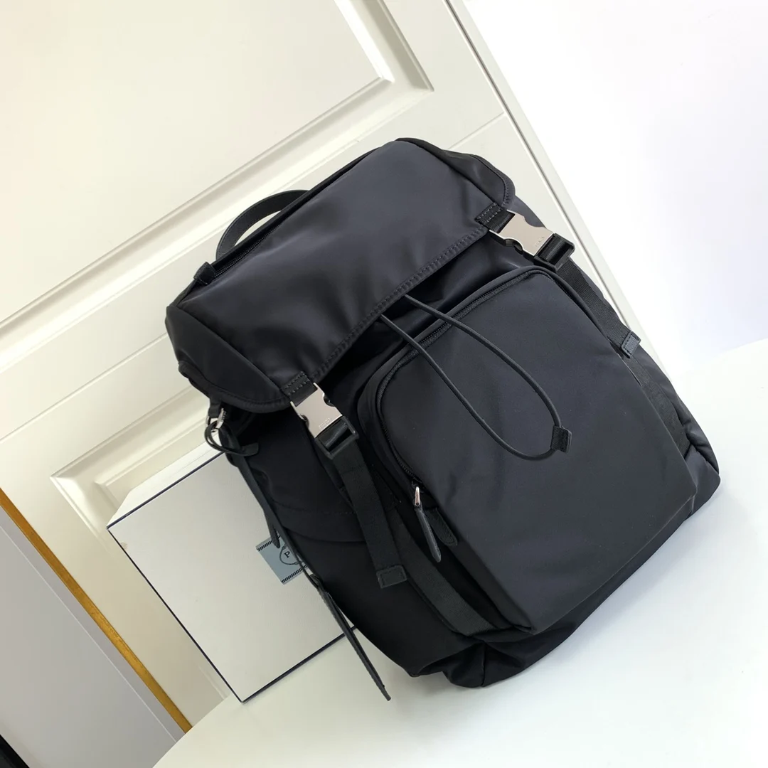 Prada 2VZ135 Nylon Double Shoulder Backpack