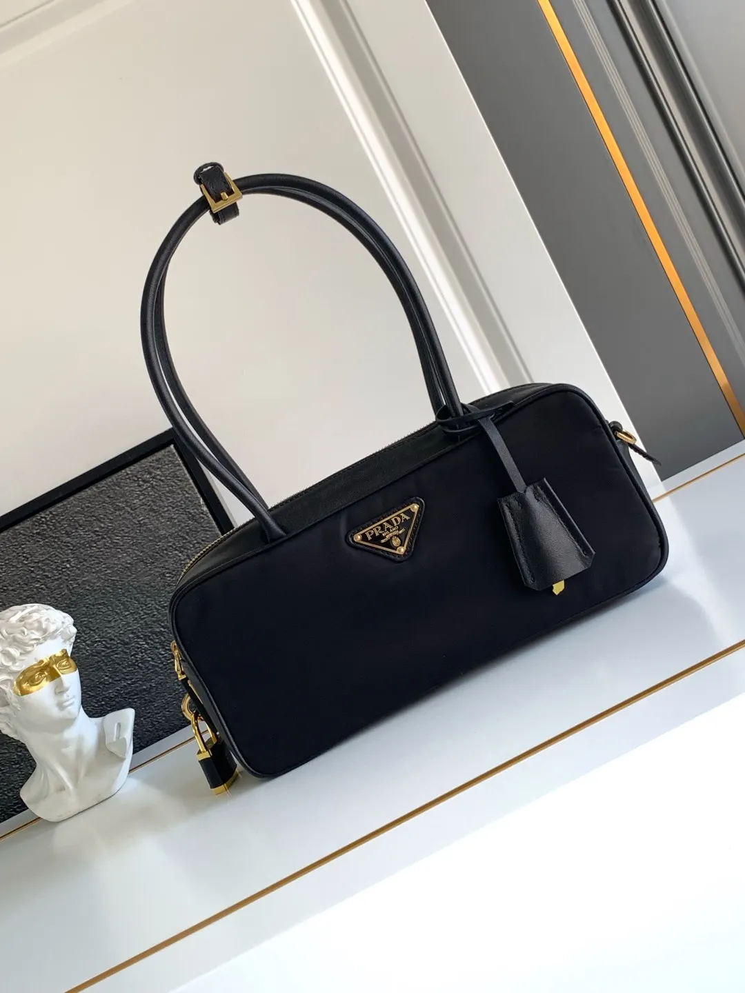 普拉达 1BB133 新款尼龙锁头包 单肩背包