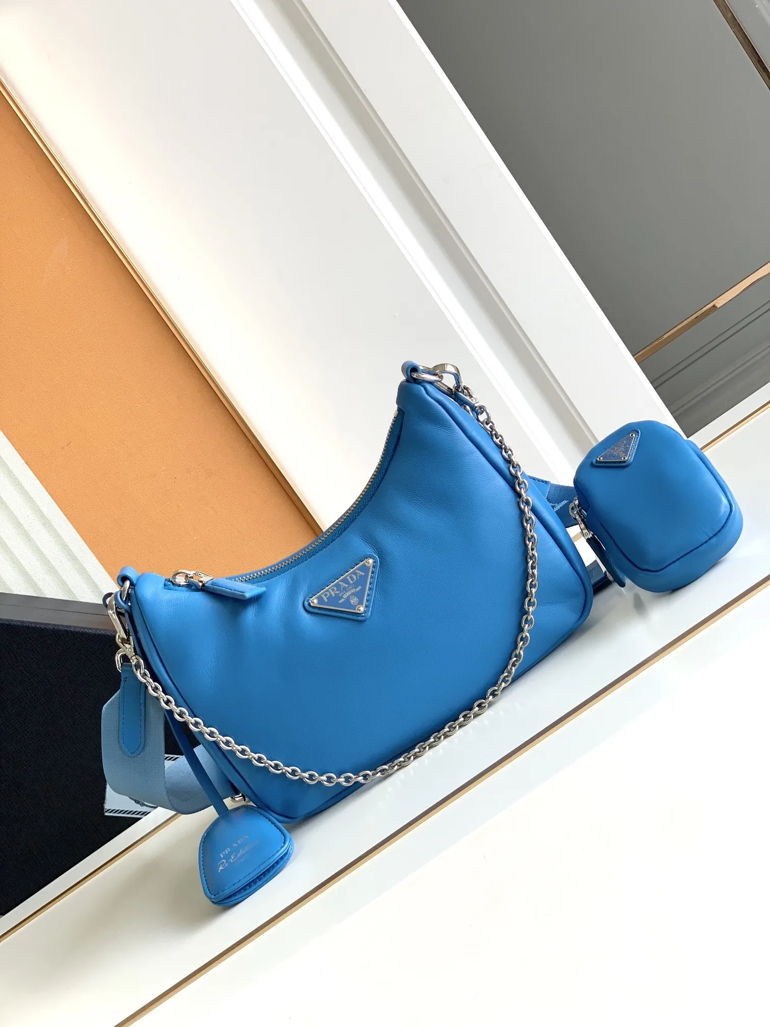 普拉达 1BH204 羊皮三合一 单肩包 斜挎包