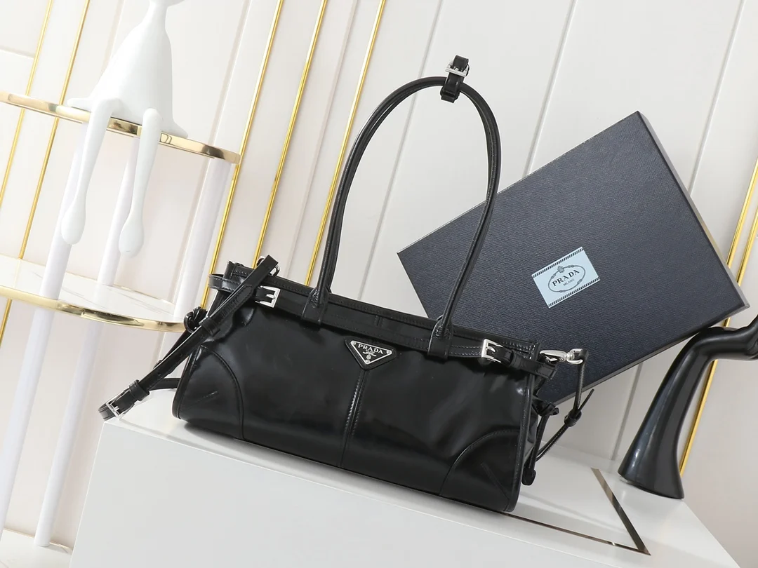 普拉达 1BA426 LusSolf油腊皮 单肩背包 斜挎包