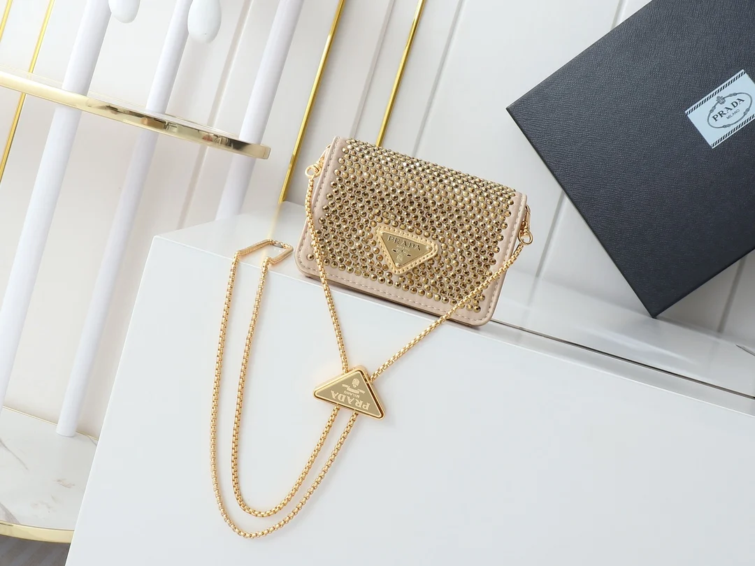 普拉达 1MR024 Mini水晶包 斜挎包
