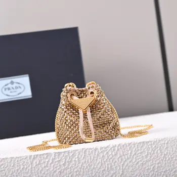 1NR016 水晶mini小水桶 斜挎包 高仿普拉达女包