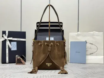 1BE079 磨砂皮水桶包 单肩背包 高仿普拉达女包